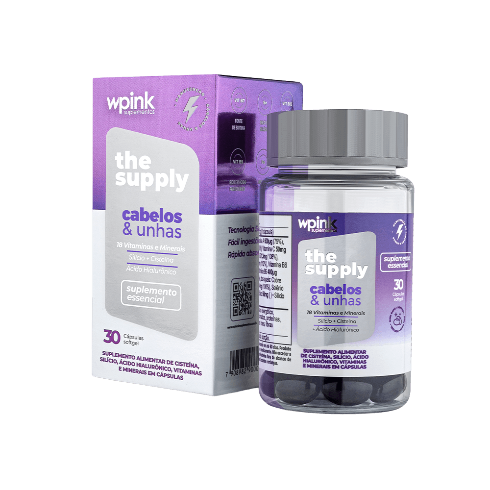 Kit Completo de Suplementos Wpink: Cabelos, Unhas, Treino, Sono, Colágeno e Whey